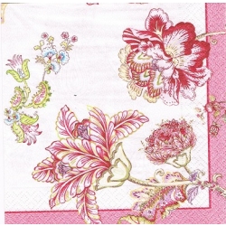 Serwetka do decoupage -1699- kwiaty  / wzór 4-krotny